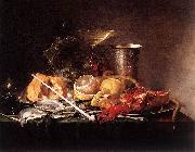 Jan Davidsz. de Heem Still-Life, Breakfast with Champaign Glass and Pipe Spain oil painting artist